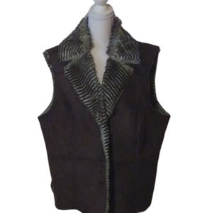 FAUX SUEDE brown vest